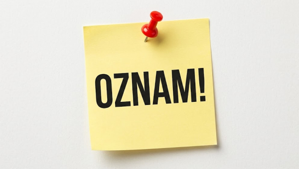 Oznam!
